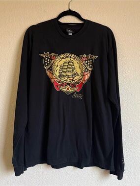 Vintage Y2K Sailor Jerry Long-Sleeve Graphic Tee